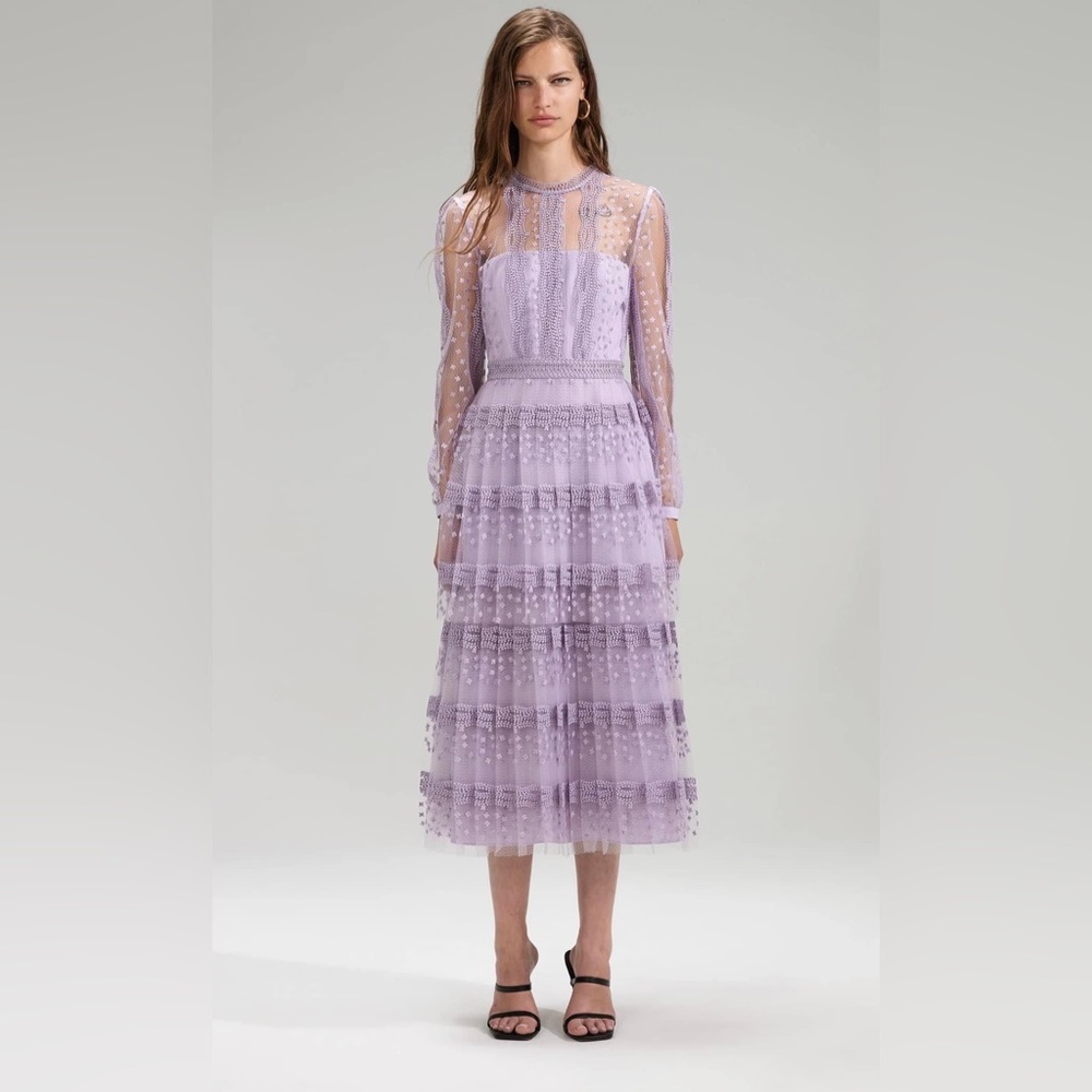 Self-portrait Lilac Light Purple Dress NWOT